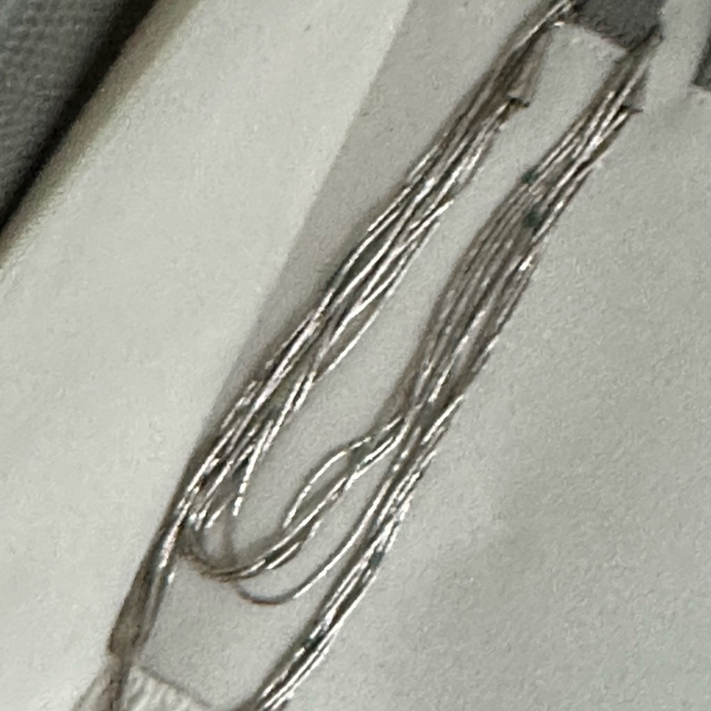 Liquid Silver Necklace Multi Thread - image 3